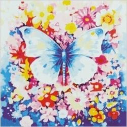 Set pintar por números Mariposa floral 1840