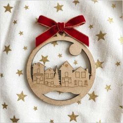 Bola pueblo de Navidad