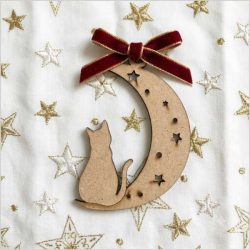 Bola Navidad gato en la luna