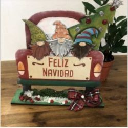Camión gnomos feliz navidad