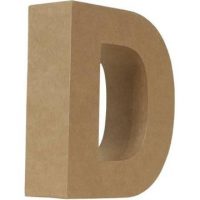 Letra D carton 25 cm ancha