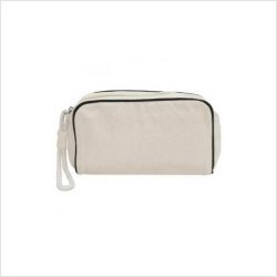 Neceser blanco con ribete negro 23x14x7
