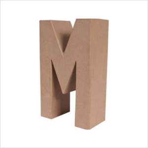 Letra carton alta M