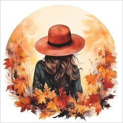 Transfer 25x30 chica sombrero 145