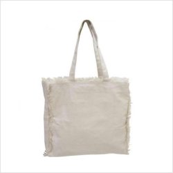 Bolso flecos crudo 35x35x12