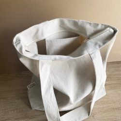 Bolsa algodón con cremallera y bolsillo