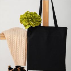 Bolsa algodón tote bag 300 gr negra