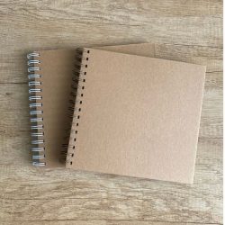 Album Espiral 21x20 Kraft wire y hoja blanco
