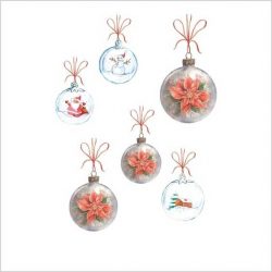 Transfer 25x30 Bolas navidad