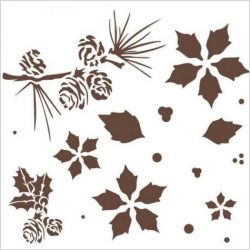 Plantilla 400003 Flores navidad 30x30