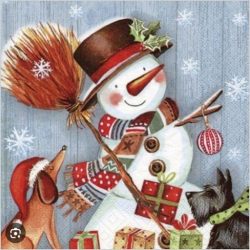 Servilletas navidad muñeco nieve