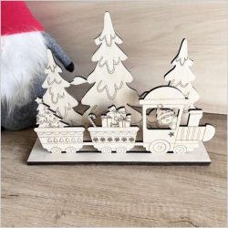 Tren de navidad en madera